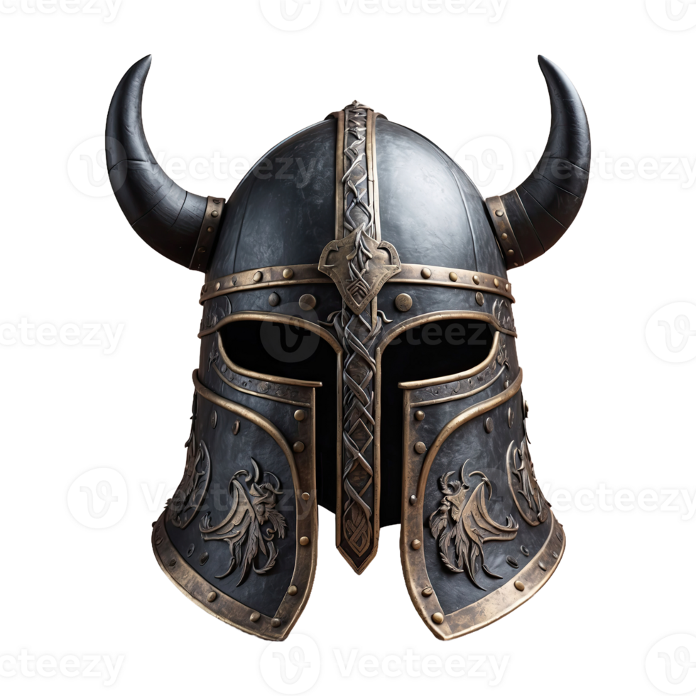 ai gerado viking capacete isolado em transparente fundo png