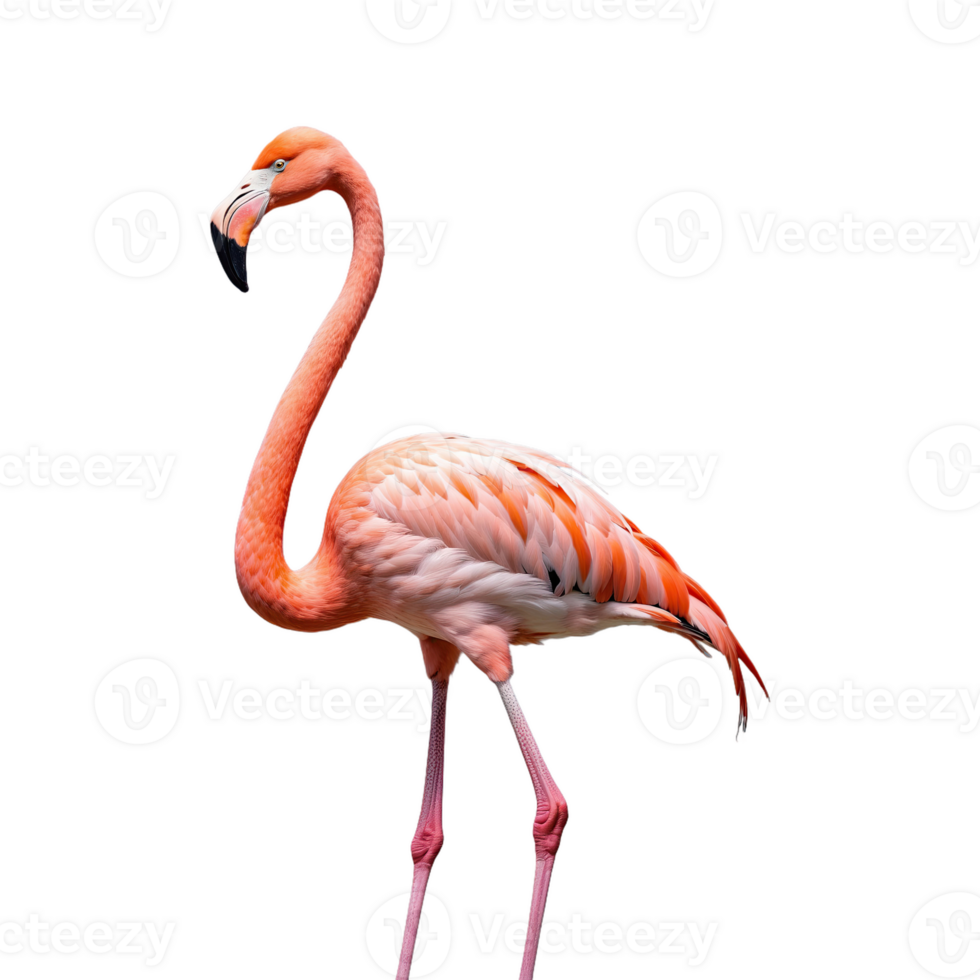 AI generated Flamingo bird isolated on transparent background png