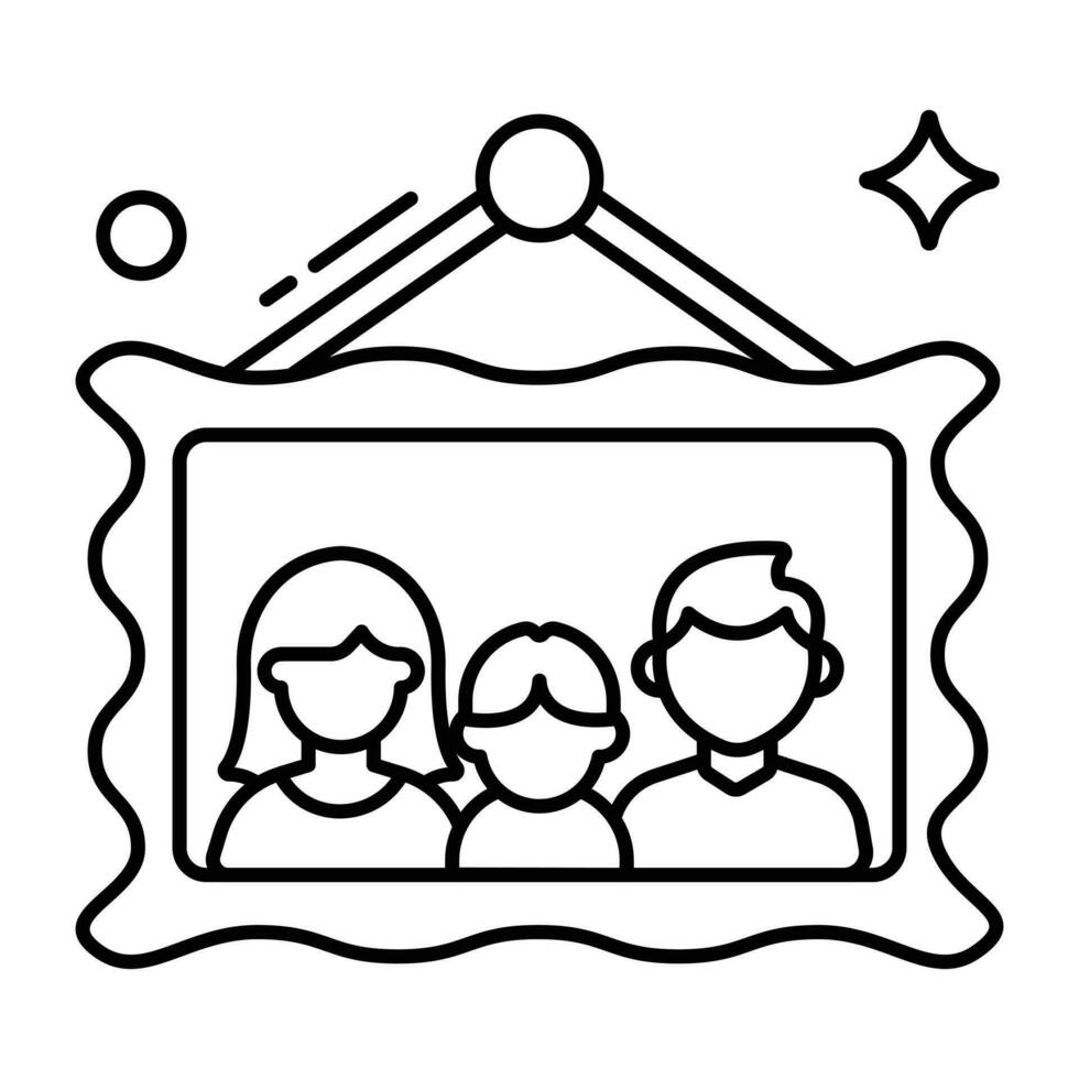 An icon design of family picture frame 36408037 Vector Art at Vecteezy