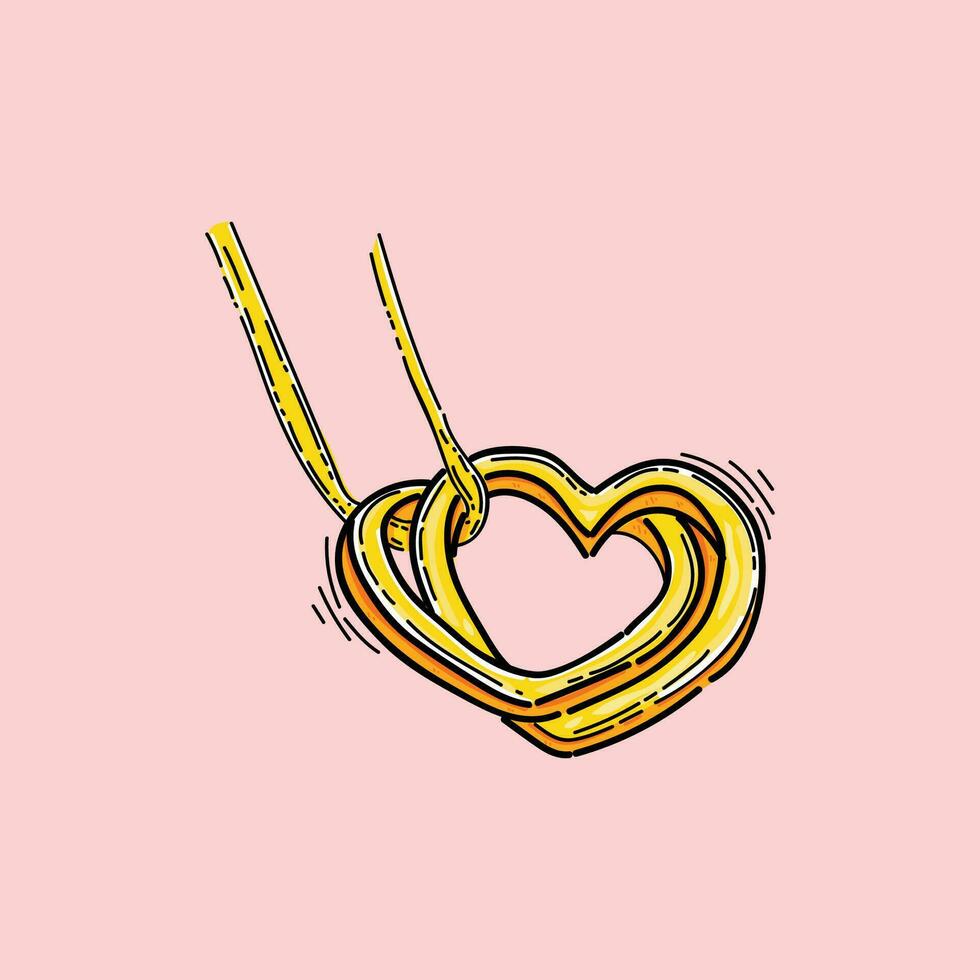 love necklace for valentine illustration vector design