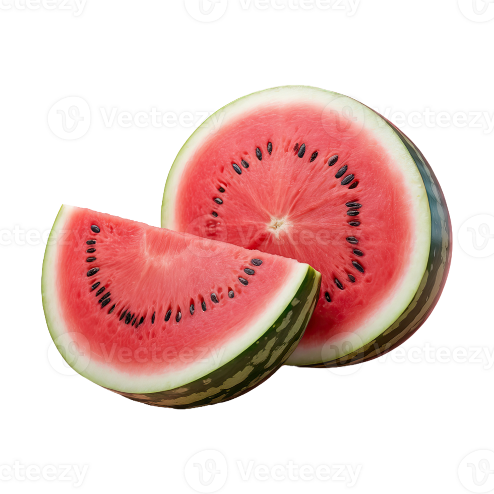 AI generated Watermelon Slice isolated on transparent background png