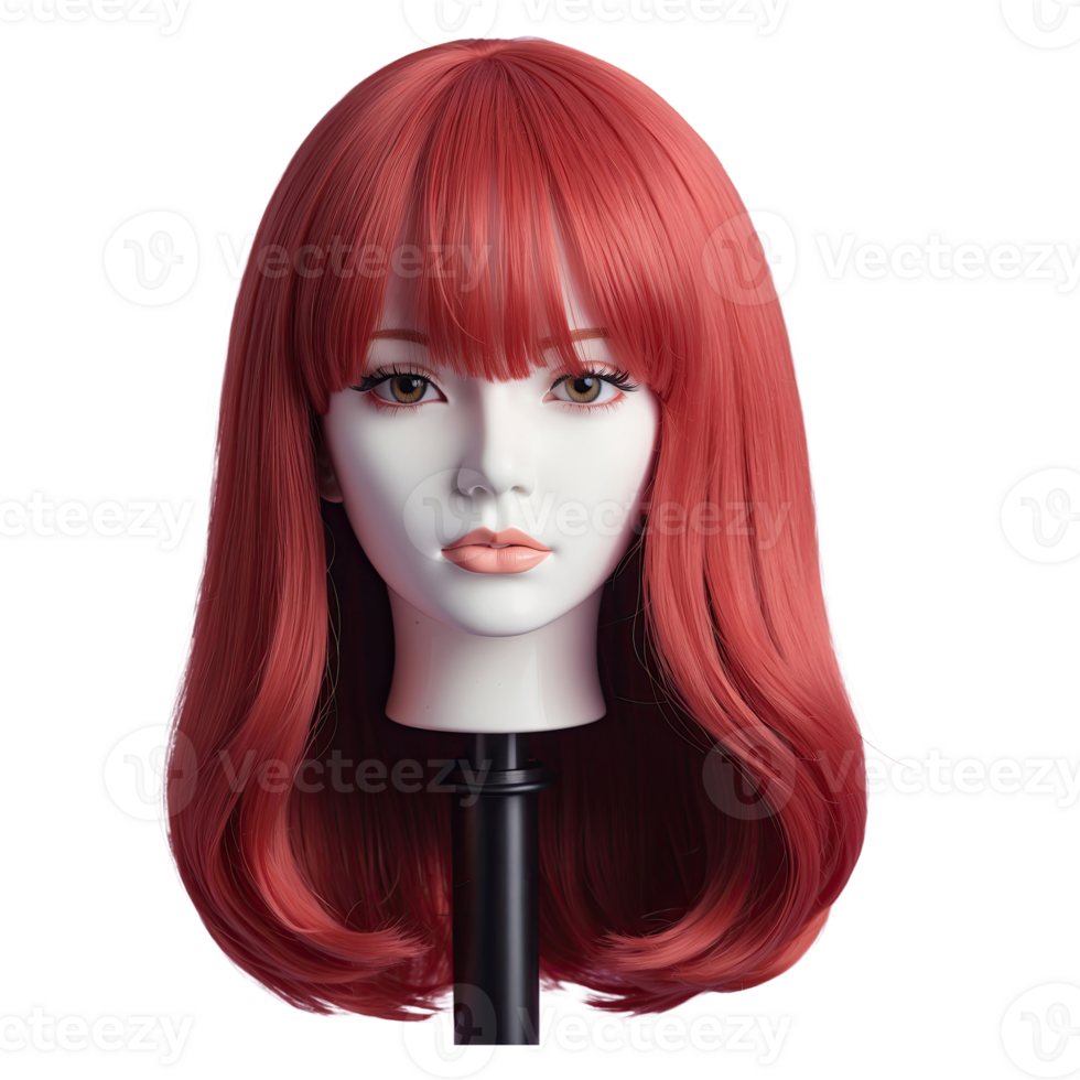 AI generated Wig isolated on transparent background png