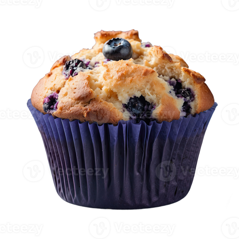 AI generated Blueberry Muffin isolated on transparent background png