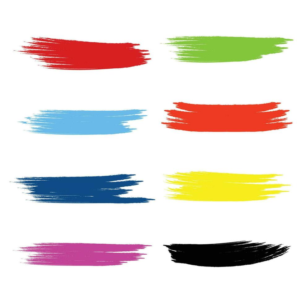 Paint Streak Brush Vectors Pro Vector and brush stroke set