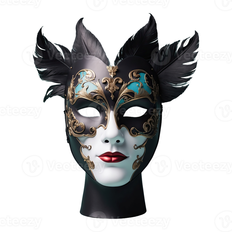 AI generated Vintage Mask isolated on transparent background png