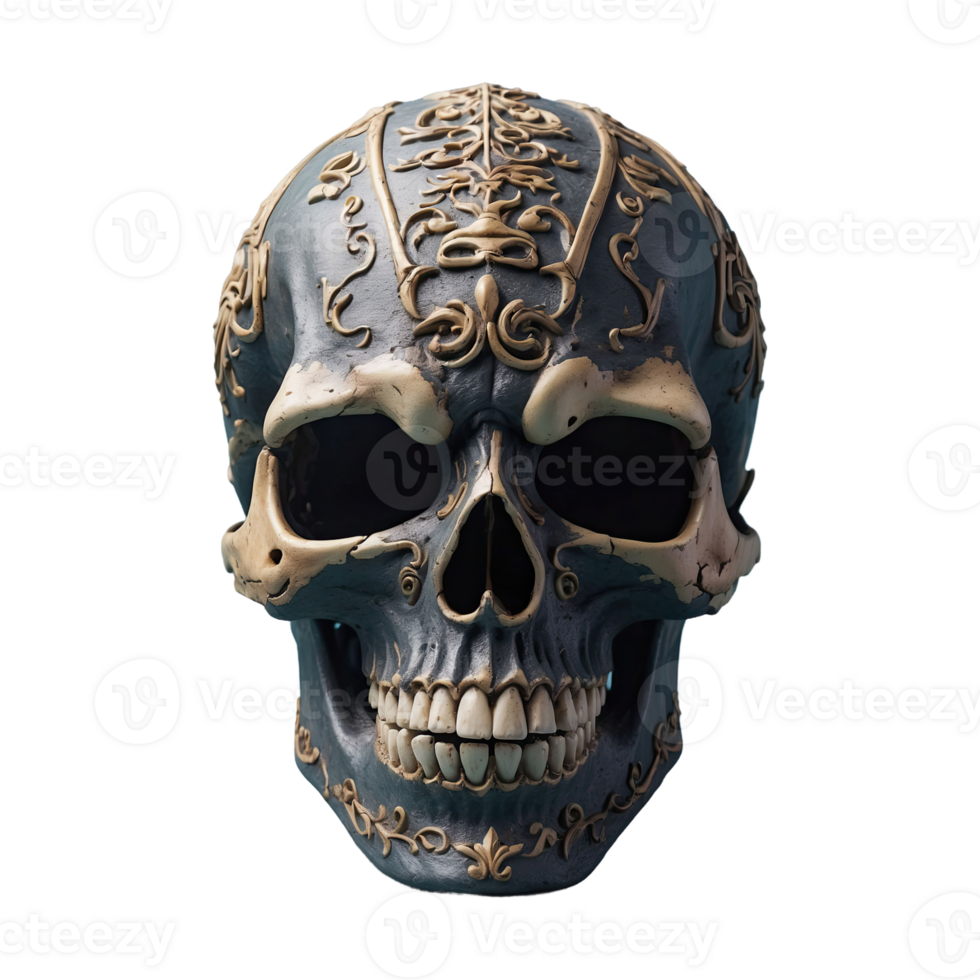 AI generated Skull Mask isolated on transparent background png