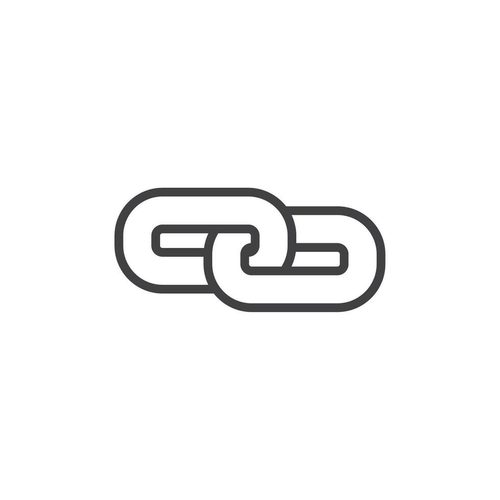link icon. sign for mobile concept and web design. outline vector icon. symbol, logo illustration. vector graphics.