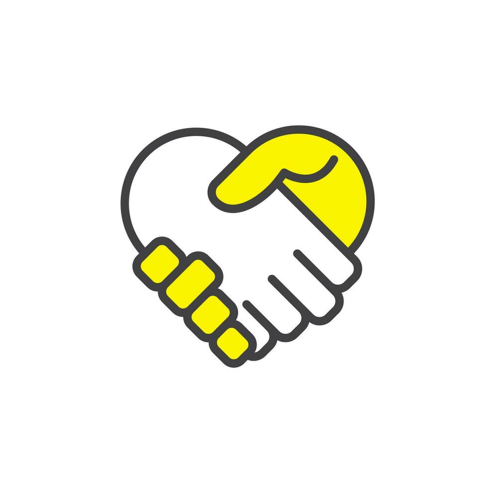 handshake icon. sign for mobile concept and web design. outline vector icon. symbol, logo illustration. vector graphics.