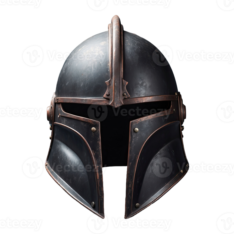 AI generated Iron Helmet isolated on transparent background png