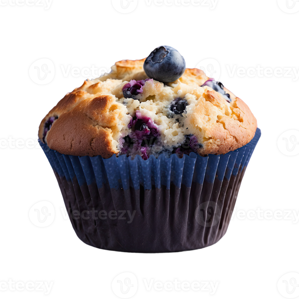 AI generated Blueberry Muffin isolated on transparent background png