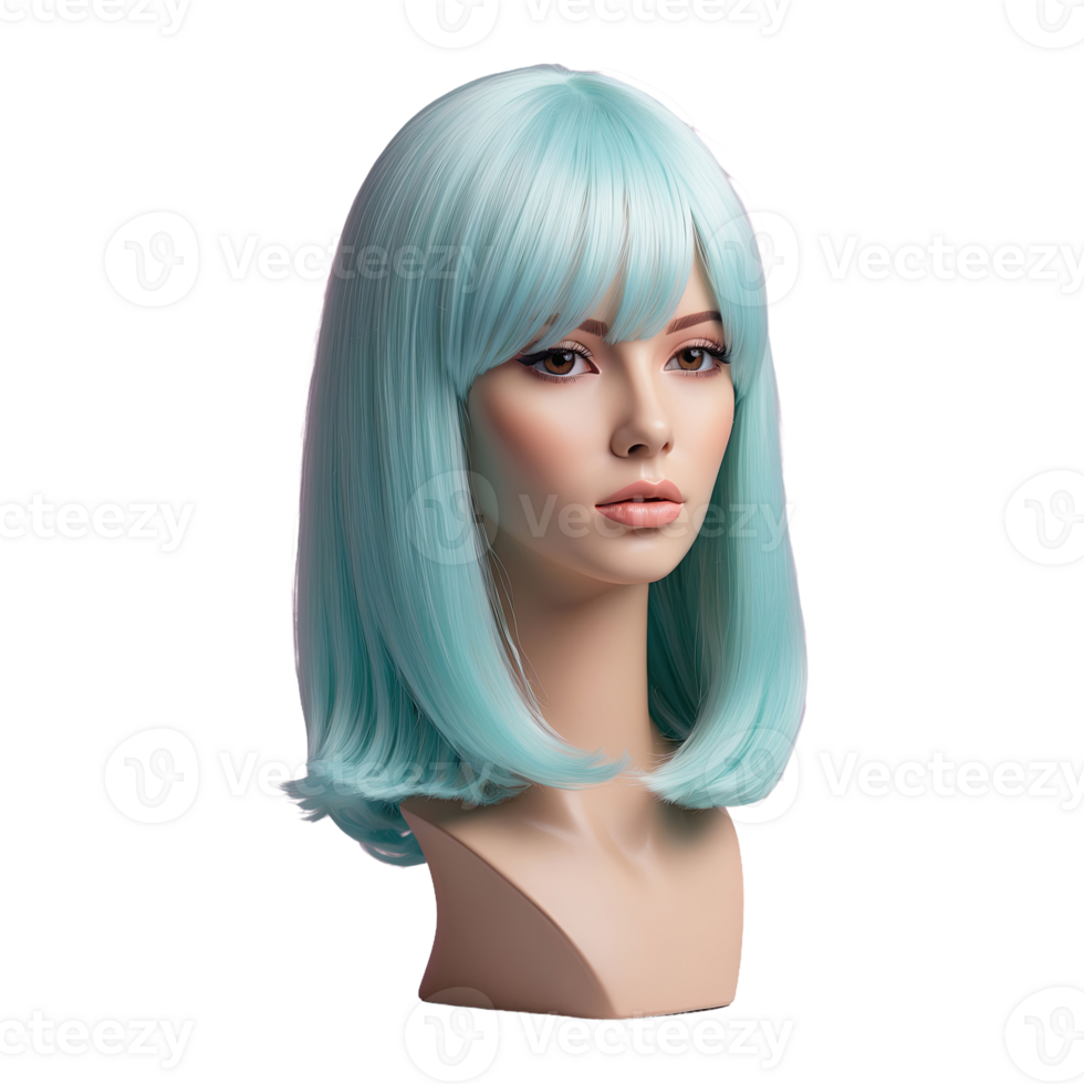 AI generated Wig isolated on transparent background png