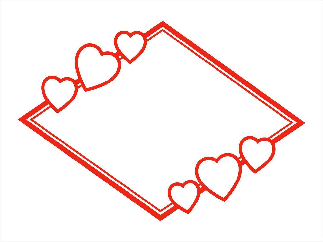 Valentine Frame Heart Background Illustration vector