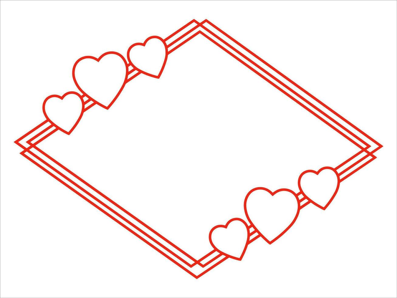 Heart Frame Background Illustration vector