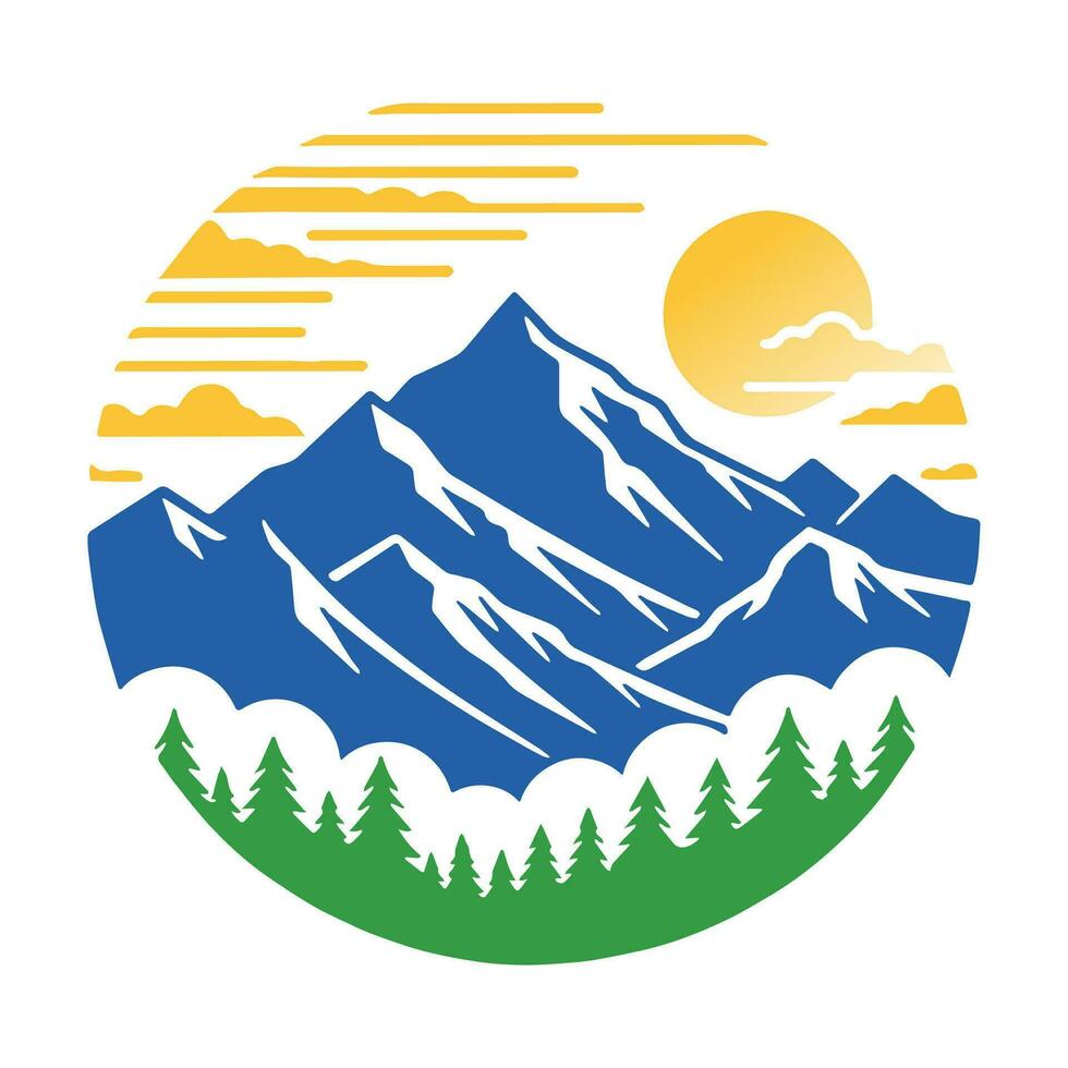 Vector logo of mountain illustration