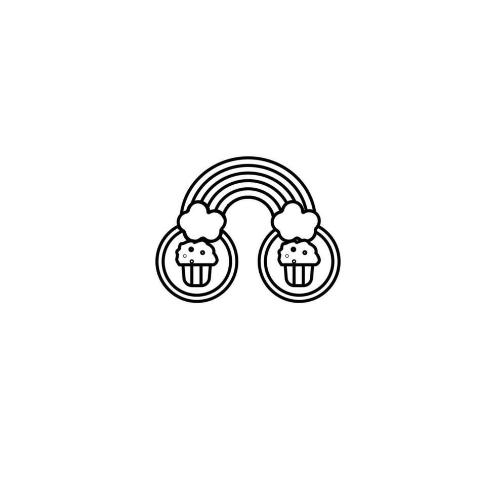 bakery black and white illustration for logo, element, design, template
