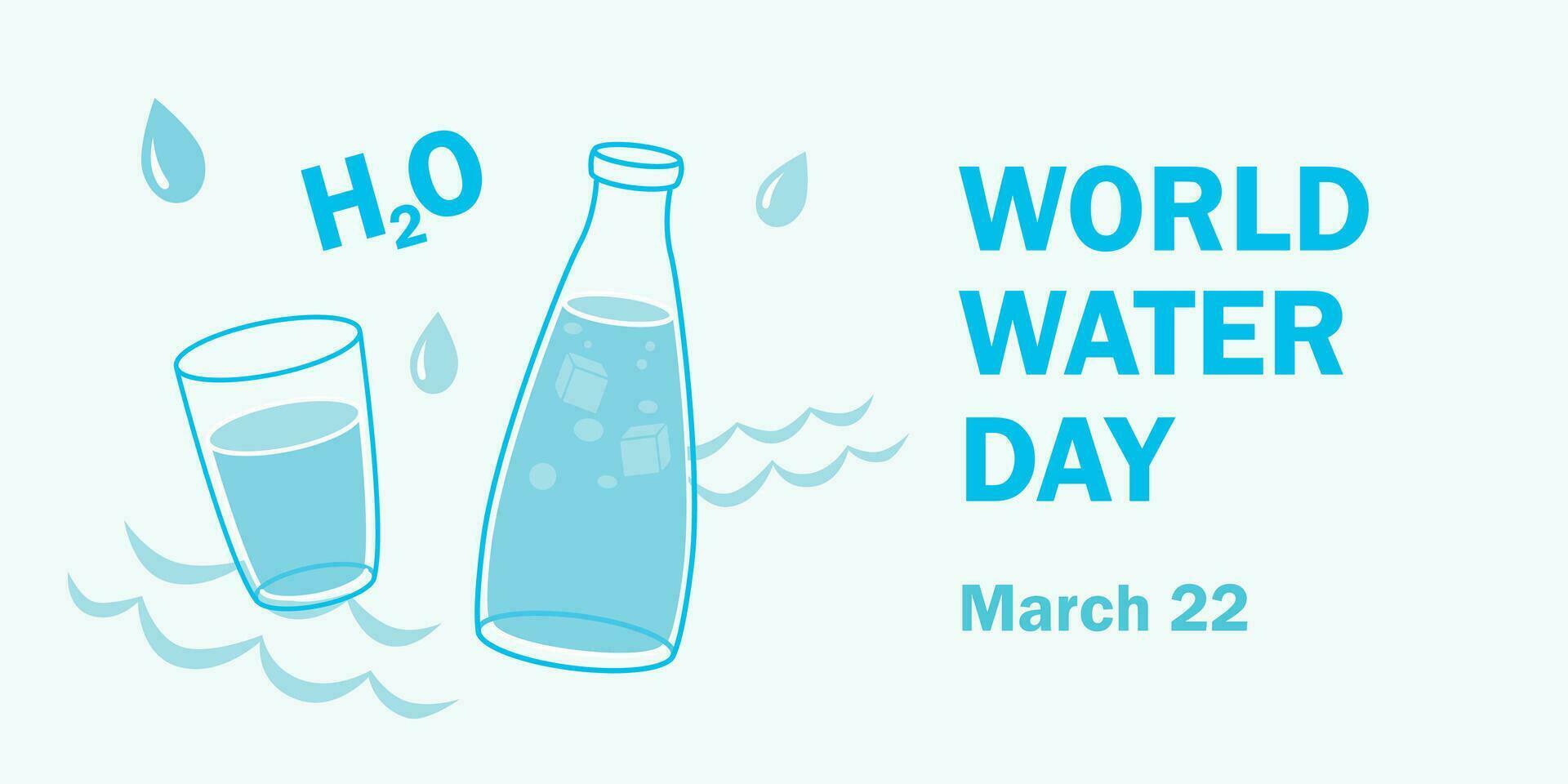 Vector abstract poster for world water day.