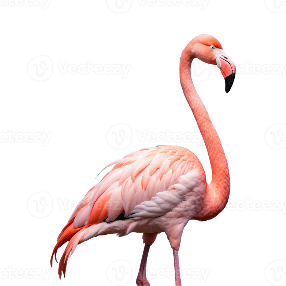 AI generated Flamingo bird isolated on transparent background png