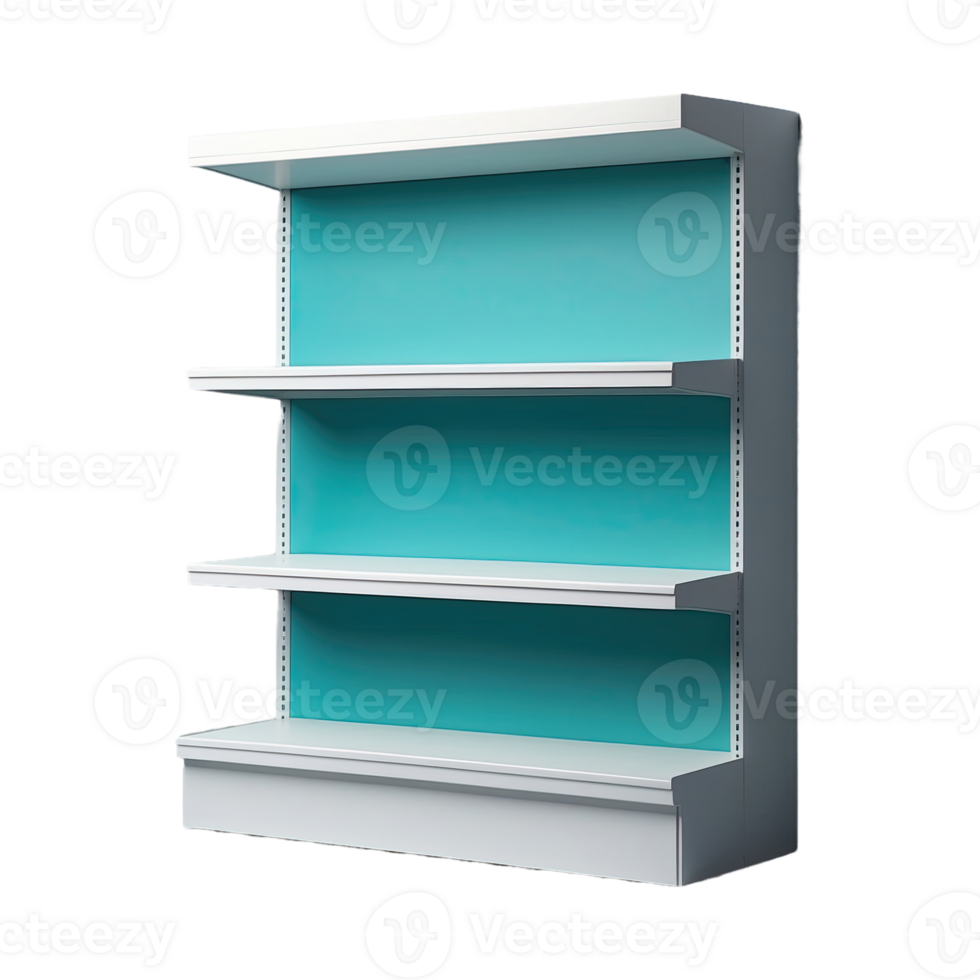AI generated Supermarket Shelf isolated on transparent background png