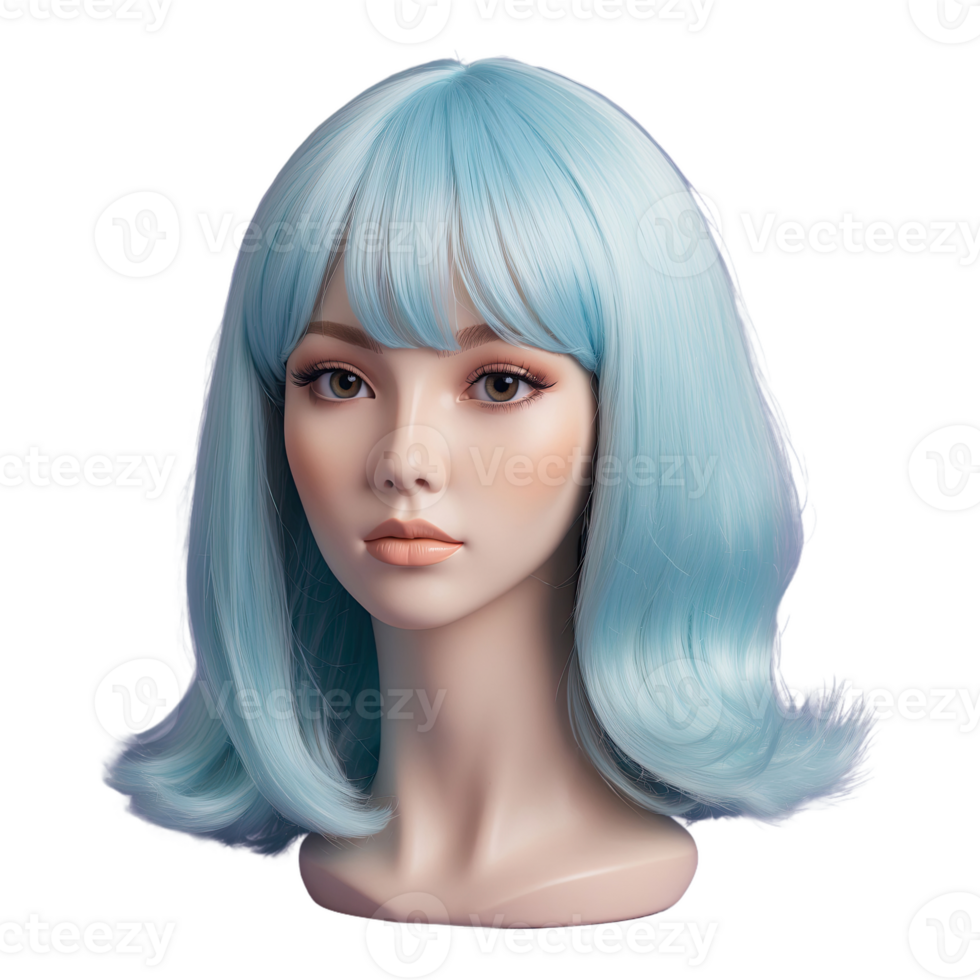 AI generated Wig isolated on transparent background png