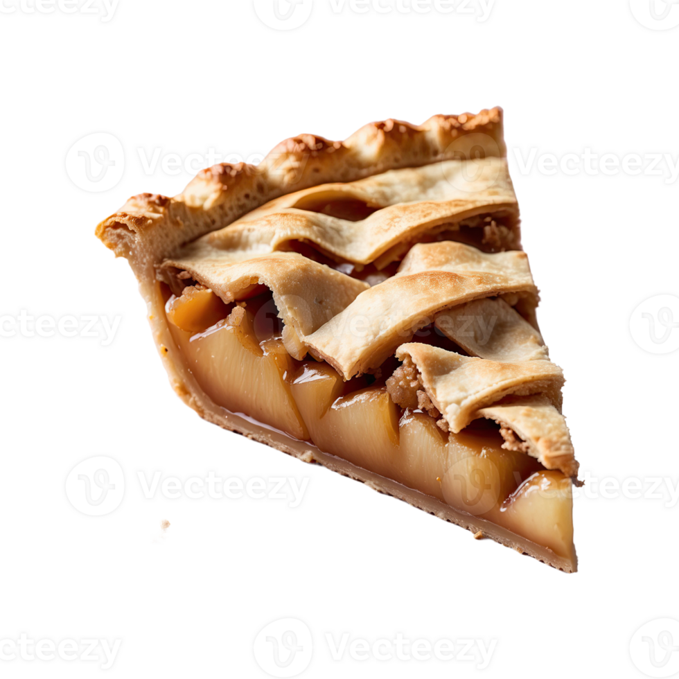 AI generated Apple Pie Slice isolated on transparent background png