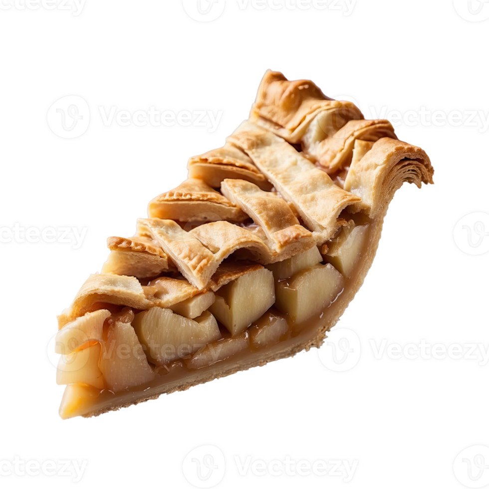 AI generated Apple Pie Slice isolated on transparent background png