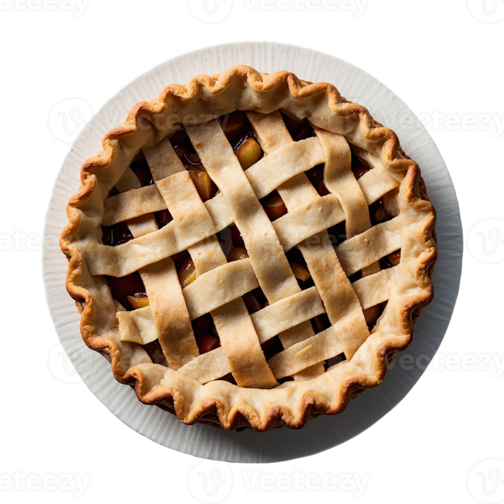 AI generated Lattice Apple Pie isolated on transparent background png