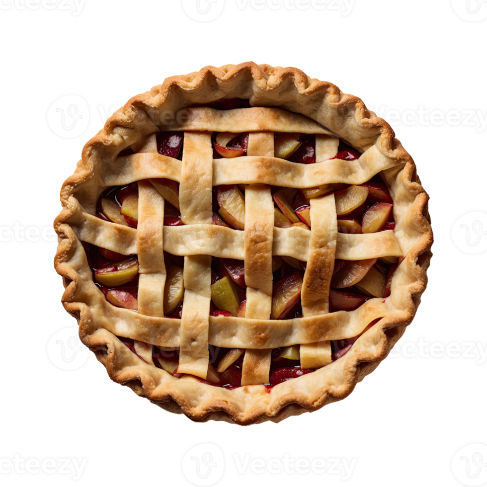 AI generated Lattice Apple Pie isolated on transparent background png