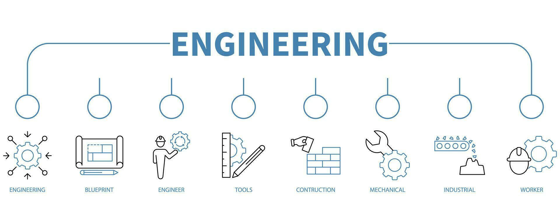 Engineering banner web icon vector illustration concept