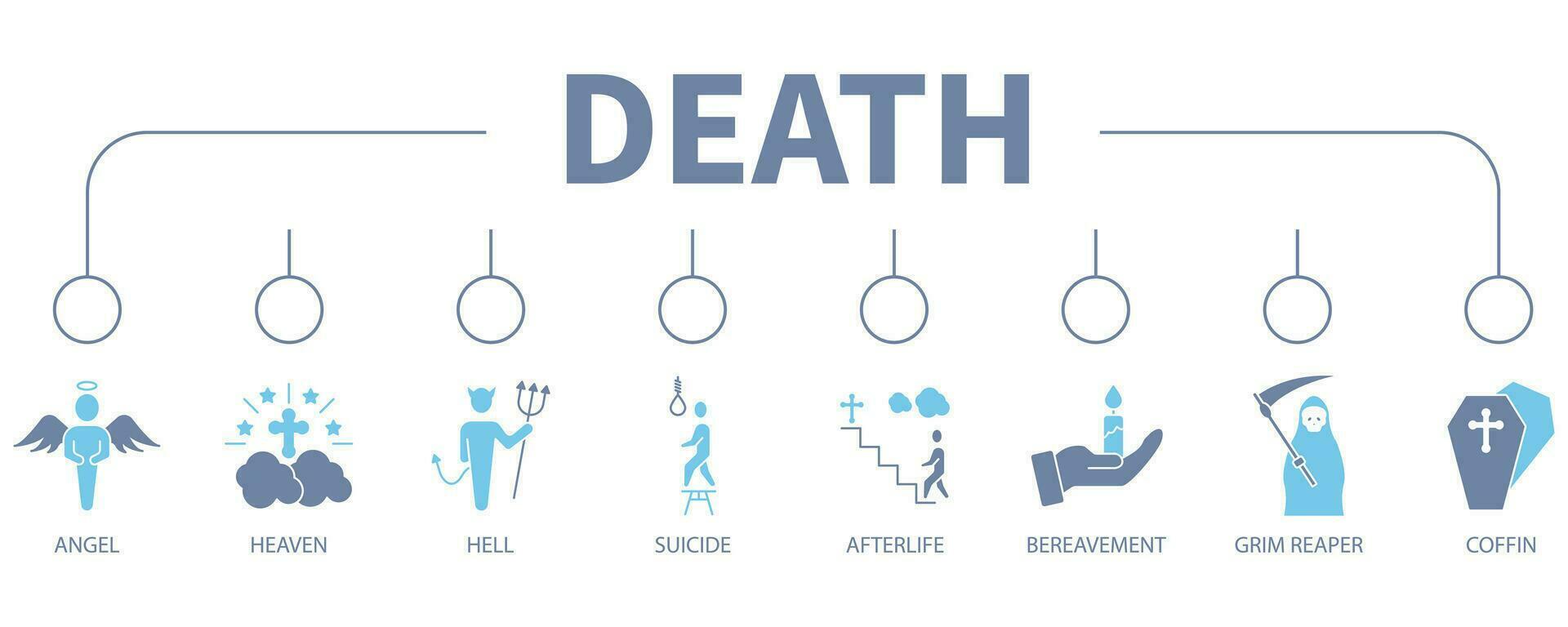 Death banner web icon vector illustration concept