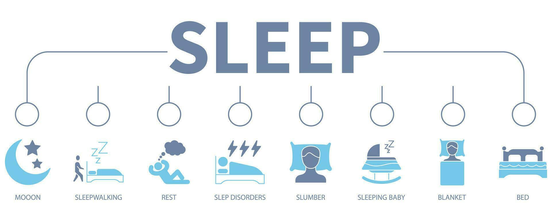 Sleep banner web icon vector illustration concept
