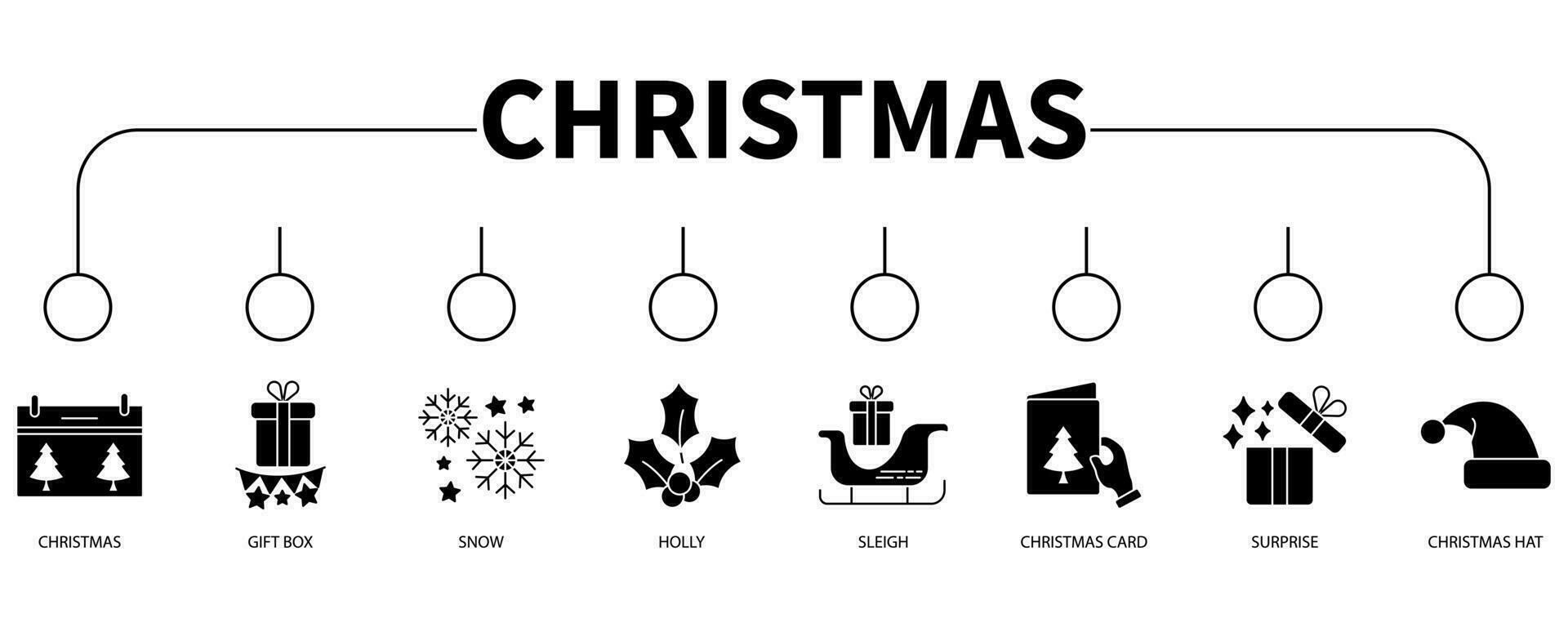 Christmas banner web icon vector illustration concept