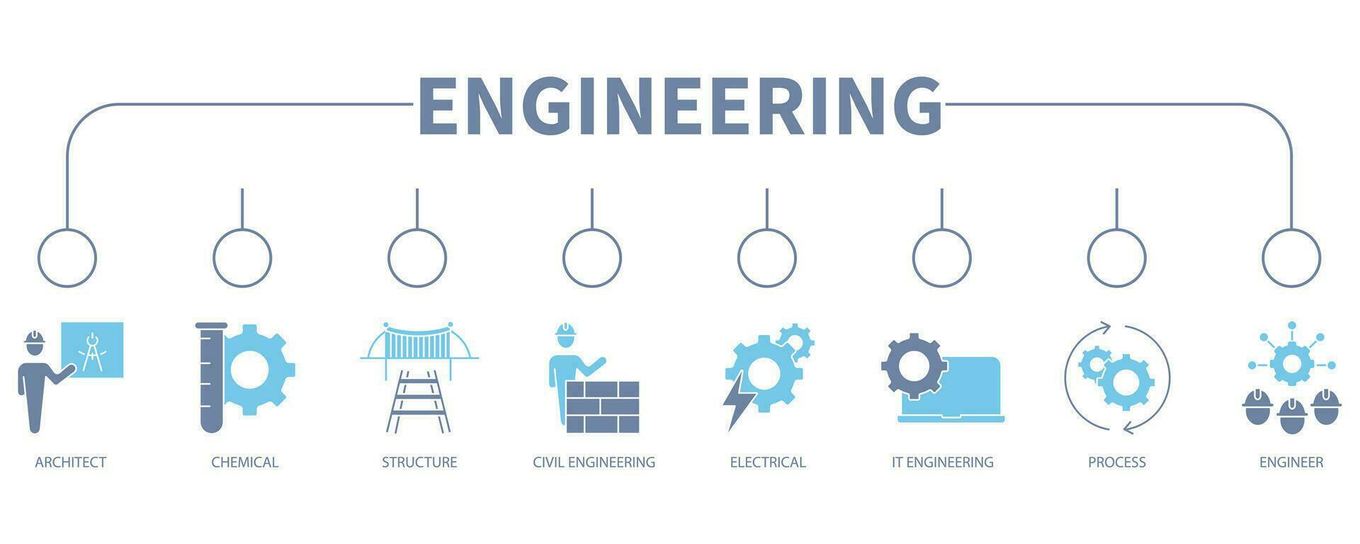 Engineering banner web icon vector illustration concept