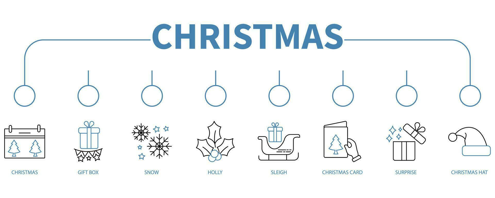 Christmas banner web icon vector illustration concept
