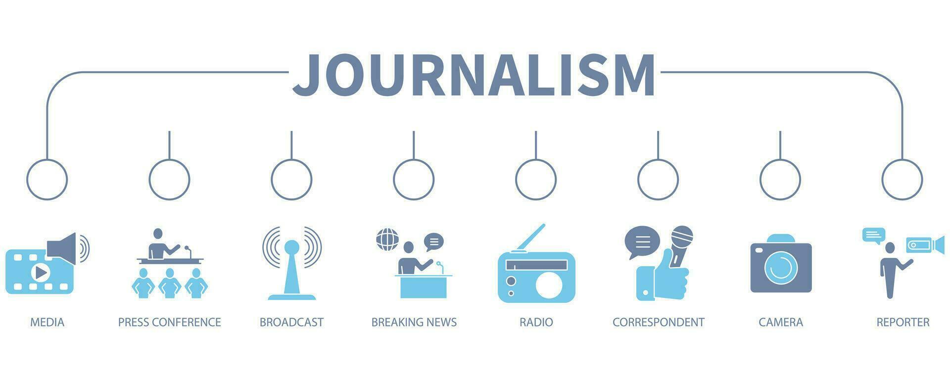 Journalism banner web icon vector illustration concept
