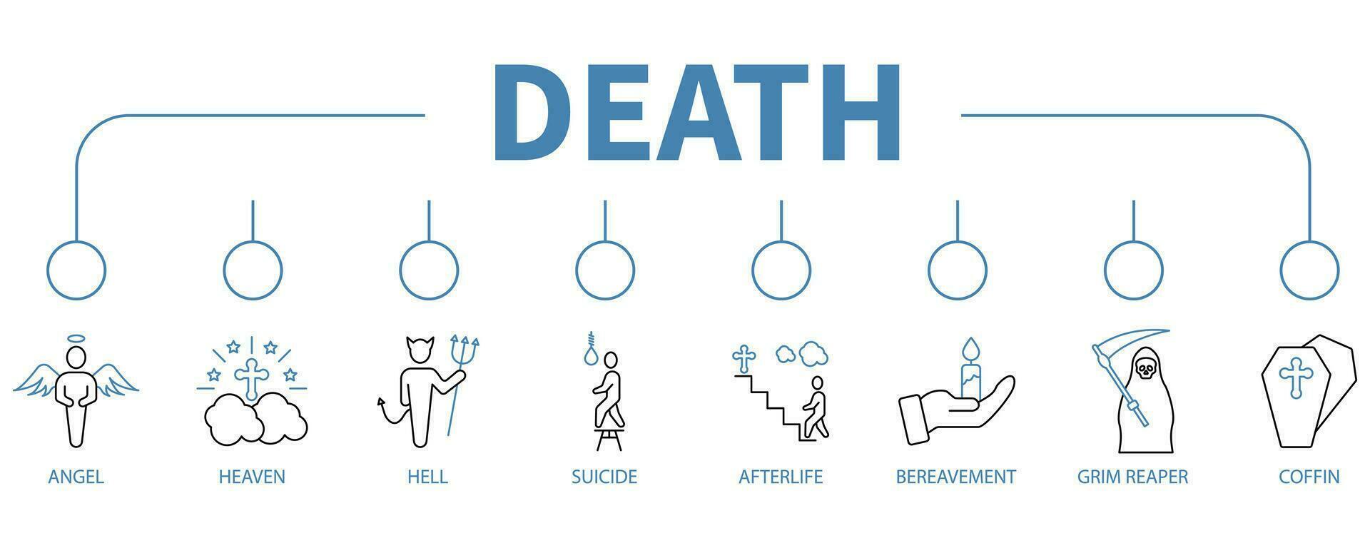 Death banner web icon vector illustration concept