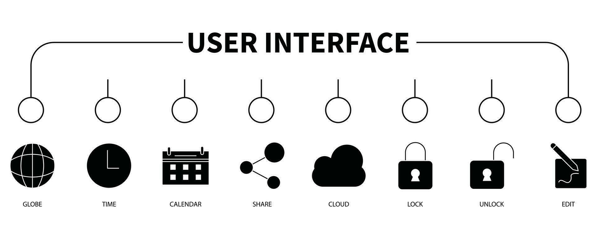 User interface banner web icon vector illustration concept