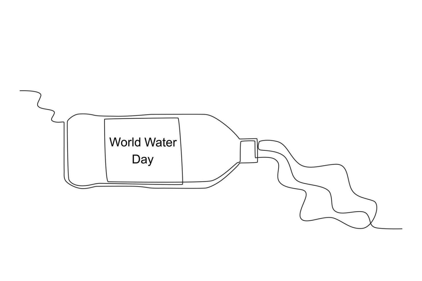 agua derramar desde el botella vector