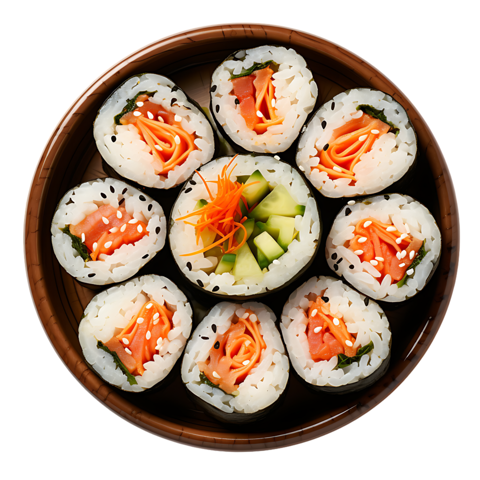 AI generated Delicious Sushi Rolls png