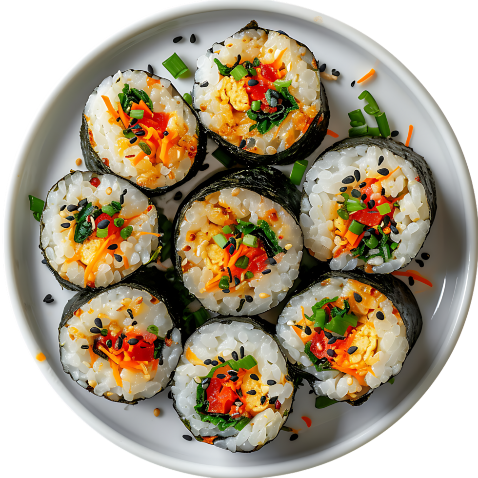 AI generated Delicious Sushi Rolls png