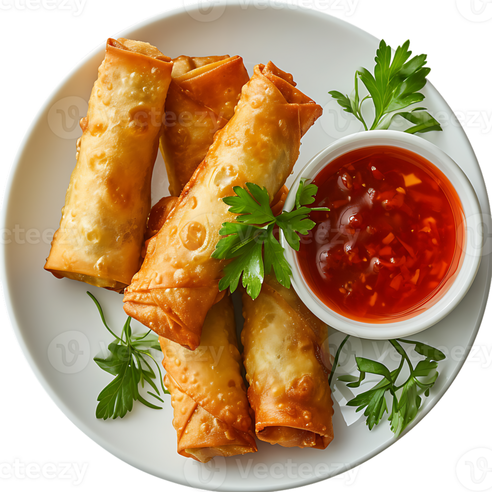 AI generated Crispy Spring Rolls png