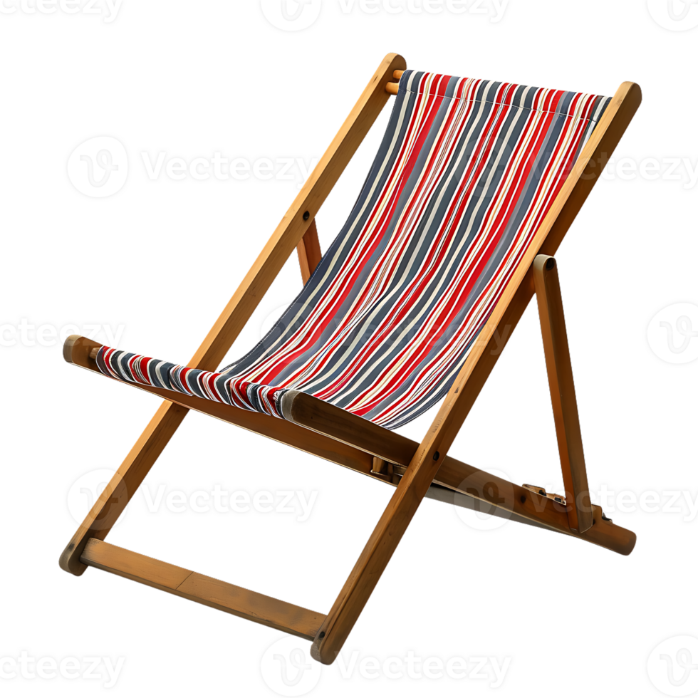 AI generated Colorful Deck Chair png