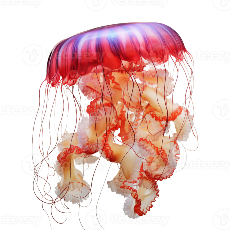 AI generated Jellyfish Isolated On Transparent Background png