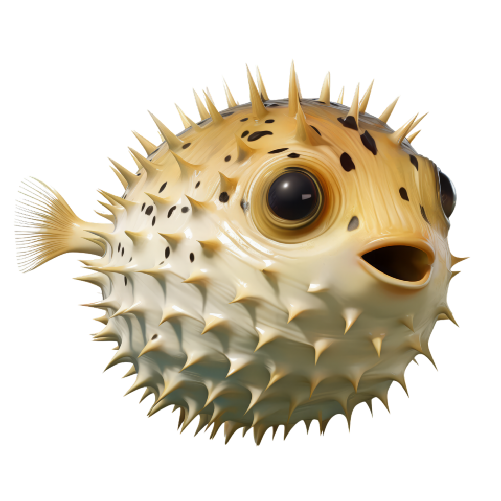 AI generated Pufferfish Isolated On Transparent Background png