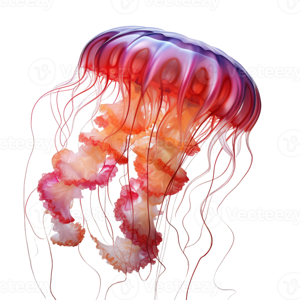 AI generated Jellyfish Isolated On Transparent Background png