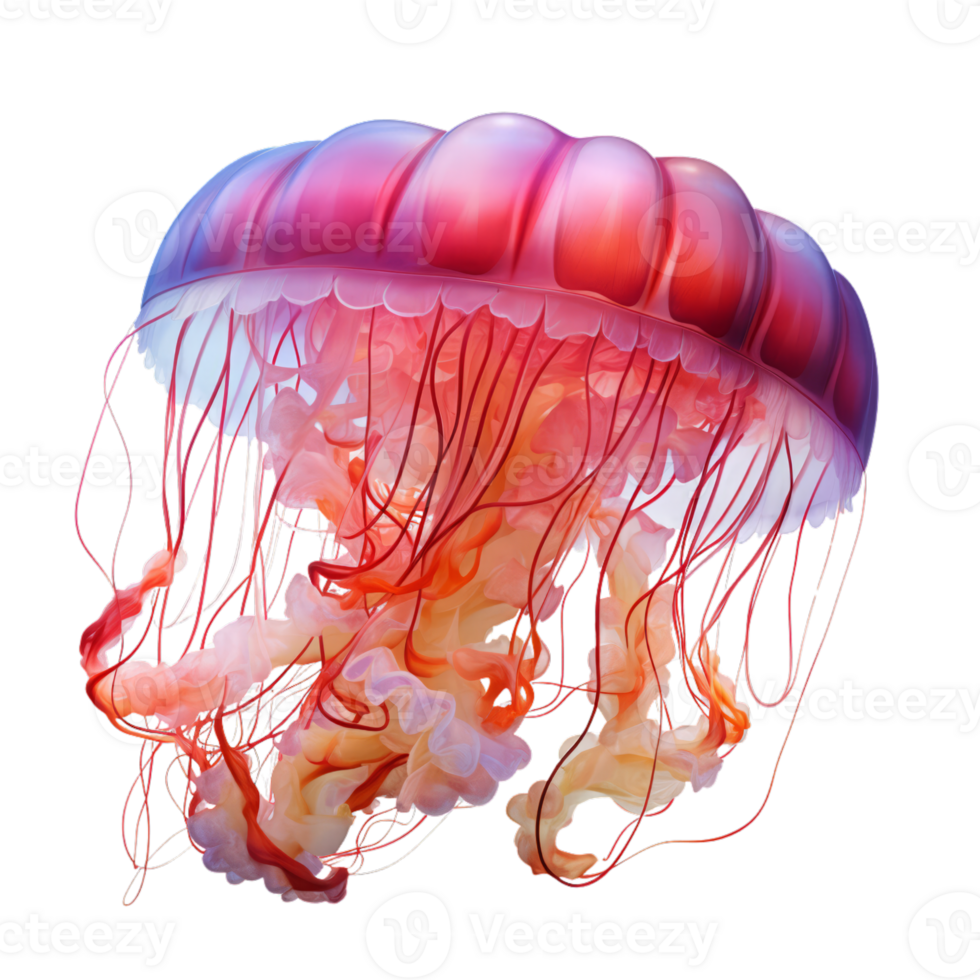 AI generated Jellyfish Isolated On Transparent Background png