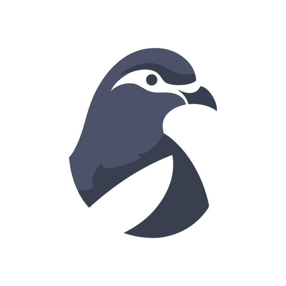 Pigeon bird logo design isolated on white background. Vector illustration for any design.