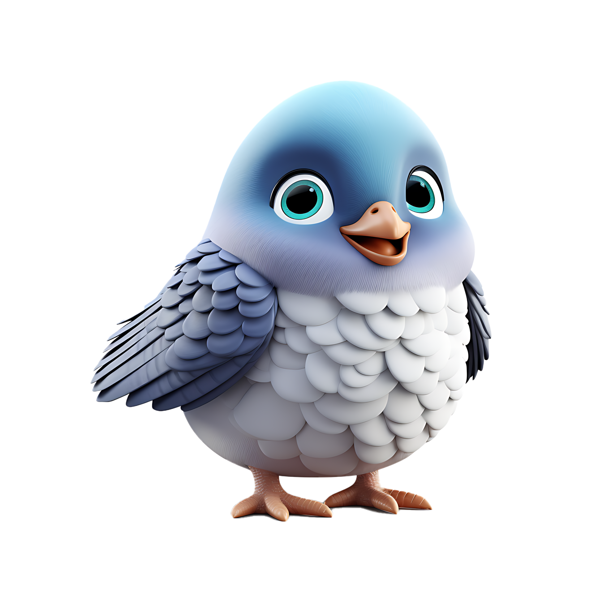 Ai Generated 3d Cute Bird Mascot Character Isolated On Transparent Ai Generated 3d Cute Bird Mascot Character Isolated On Transparent