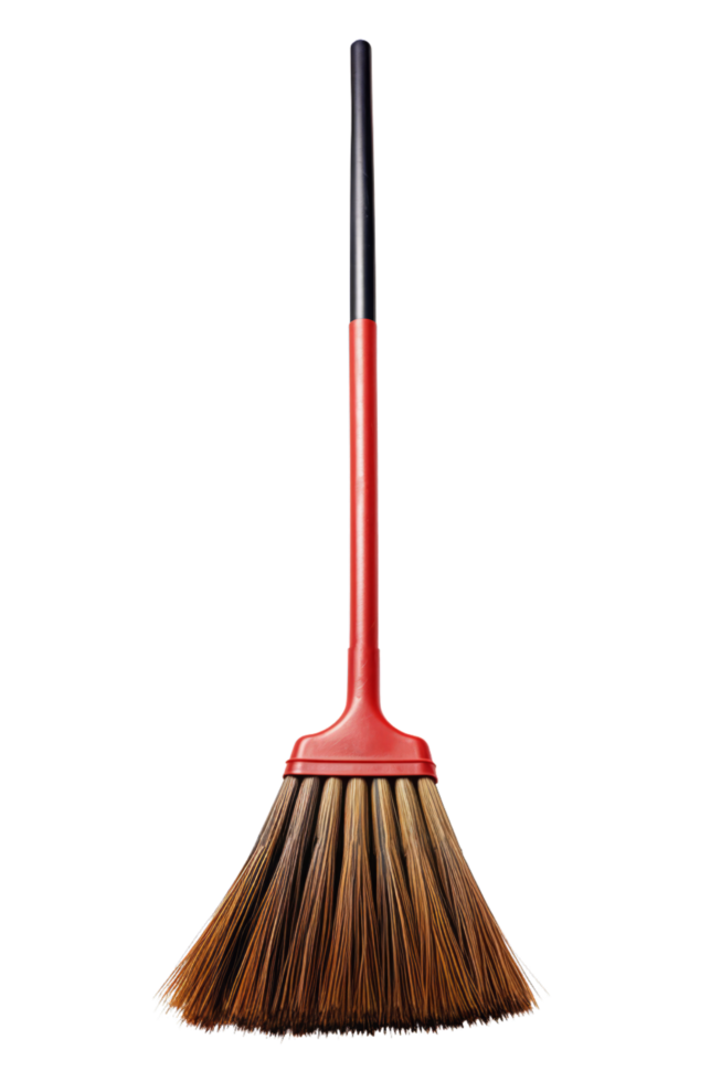 AI generated 3D Cleaning Broom Isolated On Transparent Background png