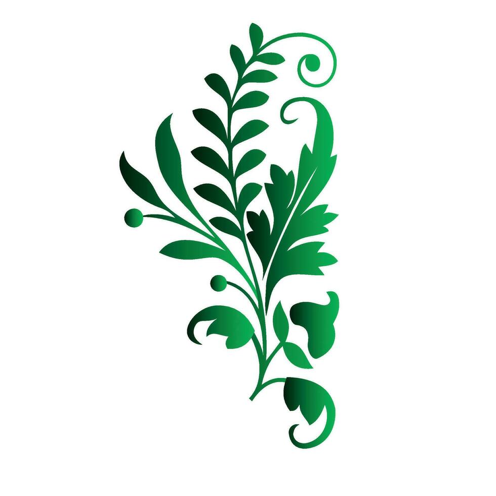 creative green floral decorative  illustration vector
