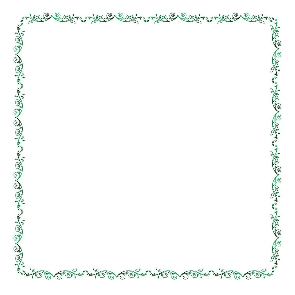 simple creative floral frame decorative border abstract vector